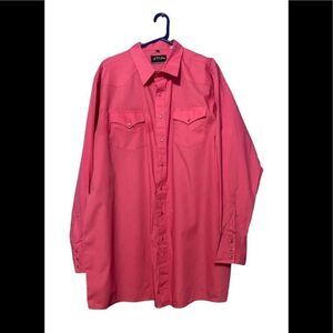 White House Pink Mens Button Up Shirt Size XXL